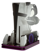 Compatible for PS5 Charging Station w Cooling Fan &amp; RGB Light  Dual Cont... - $562.57 MXN