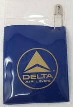 Delta Airlines Sewing Kit Blue Vinyl Vintage - £11.17 GBP