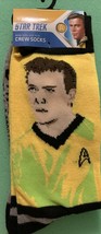 James T Kirk Crew Socks Mens Sz 10-13 Star Trek The ORIGINAL Series Captain - $15.72