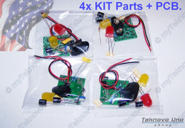 4x KIT Parts Dual JUMBO LED Adjustable Flasher Flip-Flop Transistorized ... - £8.31 GBP
