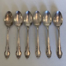 6 International Holmes &amp; Edwards Deep SILVER FASHION Teaspoons  Spoon Se... - $19.38