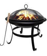 Gas One 22 In. Outdoor Fire Pit, Wood Burning Fire Pit With Mesh Lid, An... - $89.12 CAD