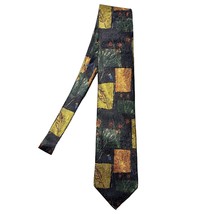 Ermenegildo Zegna Disegno Esclusivo Silk Tie Floral Leaves Autumn Italy 3.75&quot; W - £25.68 GBP