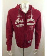 Arizona State ASU Men&#39;s Red Campus Crew Long Sleeve Full Zip Hoodie Size... - $7.92
