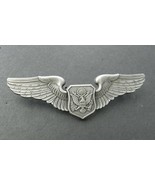 US AIR FORCE OFFICER BASIC AIRCREW WINGS LAPEL HAT PIN BADGE 3 INCHES AI... - £5.44 GBP