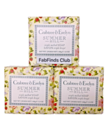 Crabtree &amp; Evelyn Summer Hill Triple Milled Bar Soap 10.5oz (3x3.5oz) 3p... - $326.83 MXN