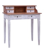 vidaXL Solid Mahogany Compact Writing Desk with Natural Finish - $5,466.97 MXN