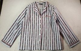 Brooks Brothers Sleepwear Shirt Women Size Large Red White Striped Butto... - $20.21