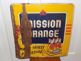 Vintage Mission Orange Embossed Metal Sign - $369.32 CAD