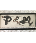 Vintage  one stroke Dragon Snake Asian ink Painting - $274.54 MXN