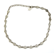 Silver Tone Star Gaze Adjustable Stackable Choker Necklace - £14.01 GBP