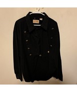 SCULLY black Bib Shirt XXL Silver Buttons Rangewear Western Cowboy - $120.50 CAD