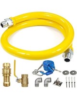 48Inch Gas Hose Connector Kit with 2 Elbow Fittings, 3/4 Quick Discon... - $93.46