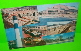 Atlantic City Postcard Large New Jersey Rolling Chair Lighthouse Convention Hall - £10.21 GBP
