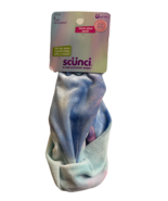 Scunci 1 Piece Blue/Pink Tye-Dye Headwrap Scrunchie w/Mask Button Holder... - $15.00 CAD