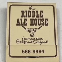Matchbook Cover Riddle Ale House &amp; Pompei’s  Restaurant Lima, PA   gmg Steak - £9.89 GBP