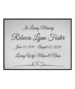 Puffed Hearts Name Plates For Cremation Urns - $27.28 CAD