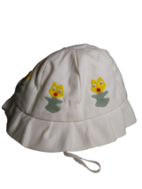Vintage Child&#39;s Beach Hat Moving Eye Sun Flowers Japan Retro Mod 1960s Unused - £42.17 GBP