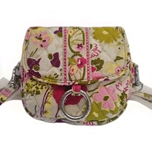 Vera Bradley Shoot From The Hip Crossbody Small Purse Pink And Green  - $16.78