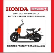Honda NPS50 Ruckus 2003-2007 Factory Service Repair Manual - £15.64 GBP