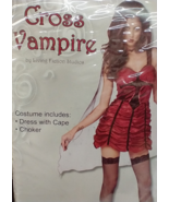 Cross Vampire Costume Med 10-12 Mini Dress Vampiress Madame Darkness Got... - €16,12 EUR