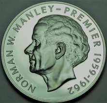 Jamaica 5 Dollars, 1976 RARE Silver Proof~23,000 Minted~Norman W. Manley... - £38.47 GBP