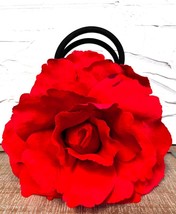 VTG  BACKYARD OAKS Red Poppy Rose Flower HANDBAG Purse Huge FLower Flora... - $1,339.97 MXN