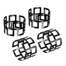 uxcell Metal Napkin Rings Set of 4, Hollow Out Napkin Ring Holder Buckle... - $16.99