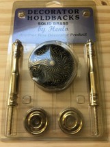 Decorator Holdbacks Solid Brass by Henlo Ornate H7 Antique Gold Finish Brand New - £10.15 GBP