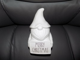 Rae Dunn Magenta Figural Gnome Merry Christmas White 7.5&quot; New - £20.24 GBP