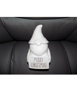 Rae Dunn Magenta Figural Gnome MERRY CHRISTMAS White 7.5&quot; NEW - $31.50