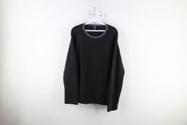 Vintage 90s Gap Mens Large Faded Spell Out Stretch Long Sleeve T-Shirt Black - £35.01 GBP