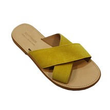 Suede blue red tirquise grey yellow leather handmade Greek Sandals, cris... - £45.42 GBP+