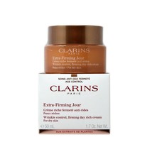 2 x Clarins Extra-Firming Wrinkle Control Firming Day Rich Cream Dry Skin 1.7 Oz - £38.91 GBP
