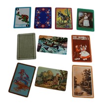 Lot of 10 Vintage Swap Playing Cards Animals People Canasta Tropical 54168 - £15.79 GBP
