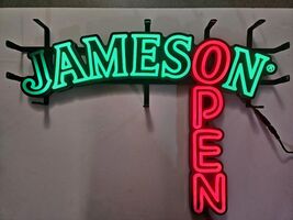 AWESOME JAMESON WHISKEY LIGHT UP FLASHING “OPEN” LIGHT UP LED SIGN *SEE ... - $137.61