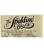 Spalding Bicycles 1894 Advertisement Victorian LB Manufacturing Bikes #6... - $368.38 MXN