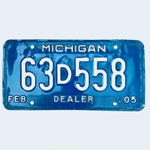 2005 United States Michigan Base Dealer License Plate 63D558 - $16.82