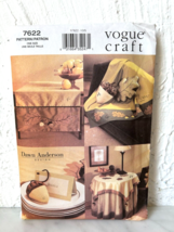 Vogue Craft Fall Harvest Decor Table Linens-Tablecloth-Pillow Pattern 7622 NEW - £9.71 GBP