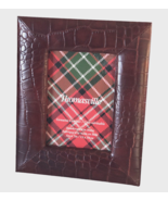 Thomasville Embossed Genuine Leather Picture Frame 9x11&quot; Easel Fits 5x7&quot;... - £26.15 GBP