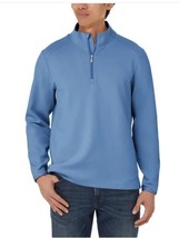 Kirkland Signature Mens Sweater Blue Half Zip Moisture Wicking Stretch U... - $39.99