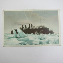 Ship Postcard Sainte Marie Antique 1908 Car Ferry Battle Ice Straits of ... - £7.98 GBP