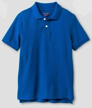 Boys&#39; Short Sleeve Uniform Polo Shirt - Cat &amp; Jack Blue XS 4/5 L12/14  NWT - £6.40 GBP