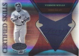 2005 Leaf Certified Materials Skills Mirror Vernon Wells 23 Blue Jays - £1.19 GBP