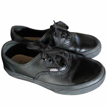 Vans black on black kids shoes size - $32.82
