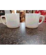 2 Federal Glass Mugs Vtg USA Moonglow Iridescent Opalescent Coffee Cups ... - $376.14 MXN