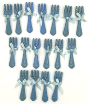 Vtg Baby Baby Shower Fork Decorations Lot of 17 Blue BC6 - $24.99