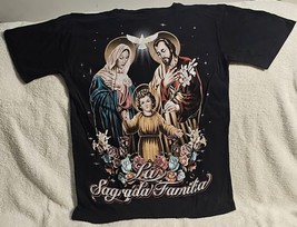 Jesus Virgin Mary Saint Joseph Holy Family La Sagrada Familia Rose Dove T-SHIRT - £8.82 GBP