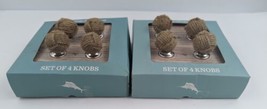 Rustic Tommy Bahama Jute Rope Knobs Rope Knot Drawer Pulls Set of 8 knobs - £21.52 GBP