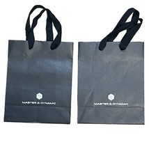 Master &amp; Dynamic Gift Bags - Set Of 2 Black 10&quot; x 8&quot; Shopping Display St... - £14.43 GBP